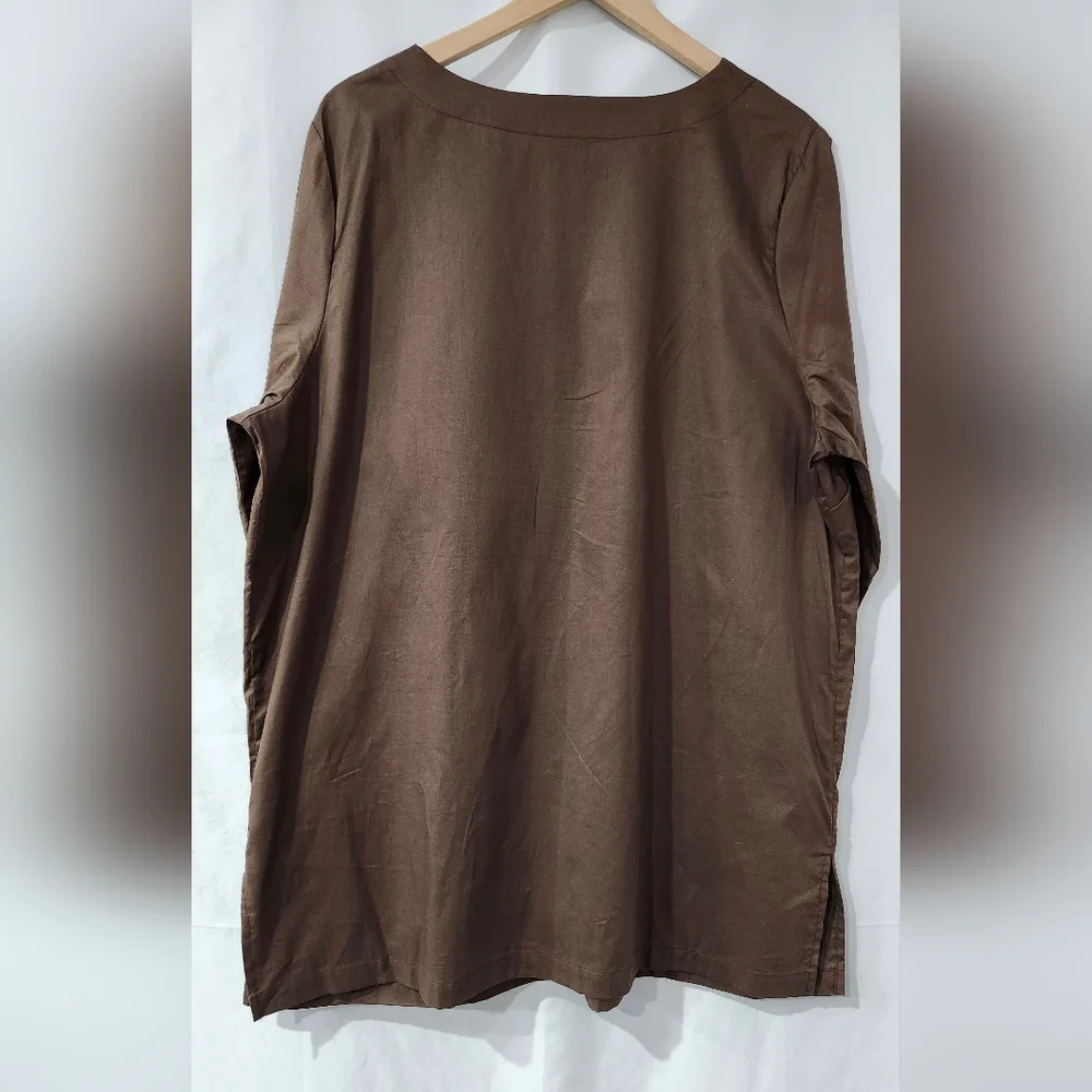 Toffee Apple NWT Women's Horse Bit Tunic Size XXL Brown with Ivory Equestrian - Picture 3 of 7